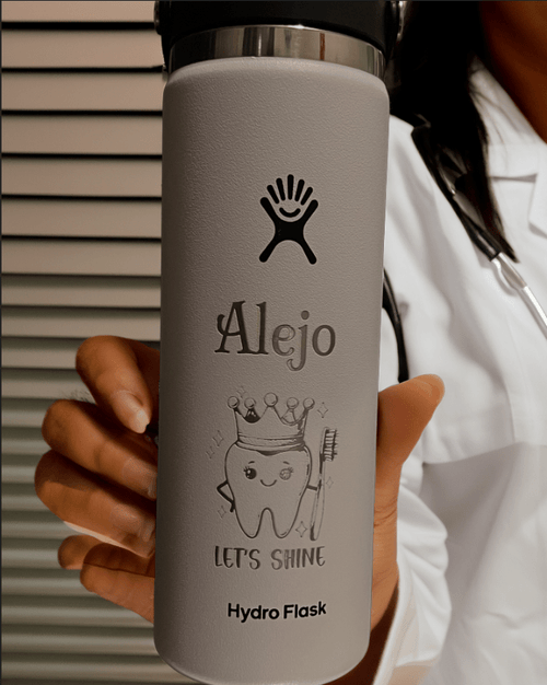 20oz Personalized Hydro Flask Rambler | Game Day Football Apparel | LNS Laser Engraver Designer LLC