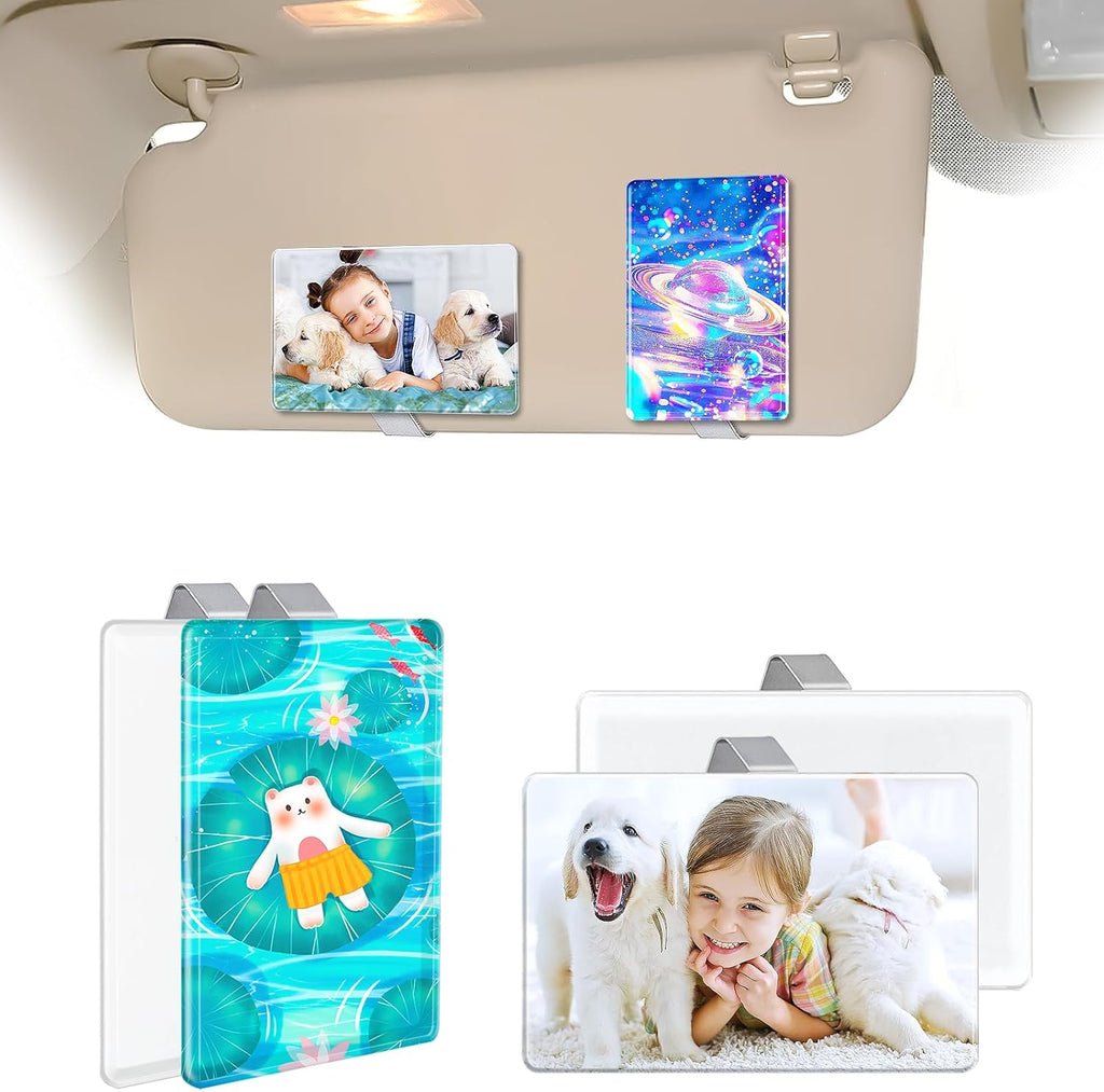 Custom Sublimation Car Visor Photo Frame – Personalized Sun Visor Clip Display