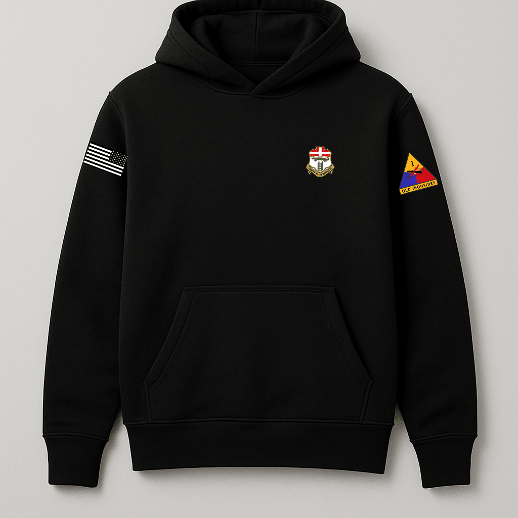 B CO 1 - 6 IN Bushmasters Hoodie – Tactical Black Pullover | Game Day Football Apparel | LNS Laser Engraver Designer LLC