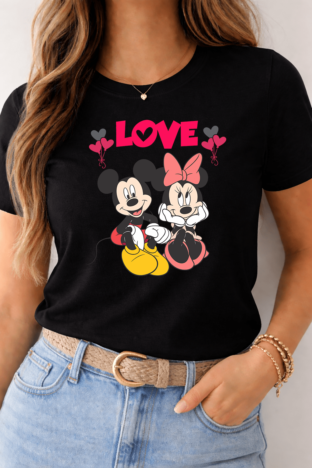 Classic Cartoon Love Tee – Cute Romantic Couple Heart Design T-Shirt | Game Day Football Apparel | LNS Laser Engraver Designer LLC