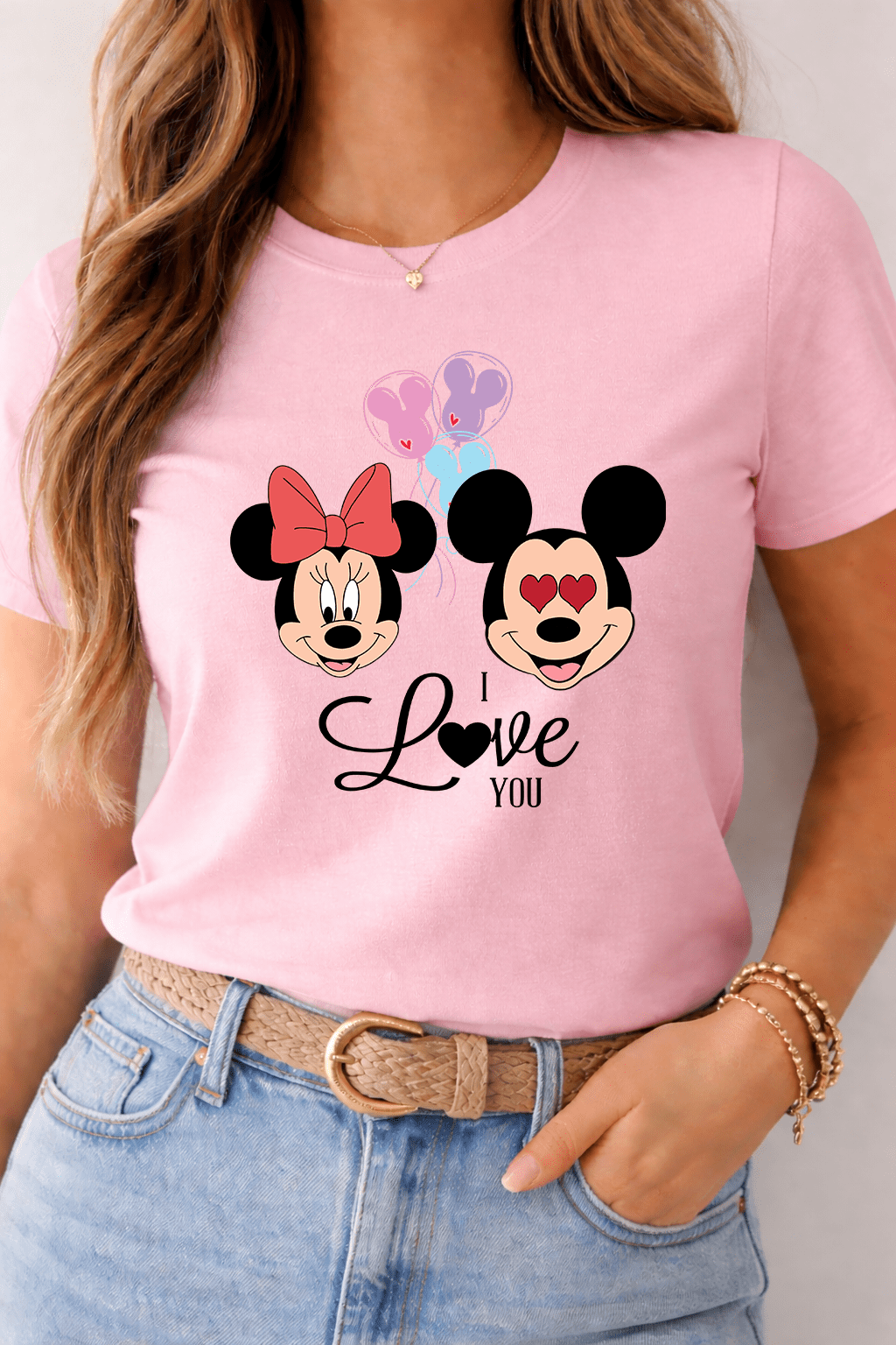 I Love You Cartoon Couple Tee – Cute Romantic Heart Balloon T-Shirt | Game Day Football Apparel | LNS Laser Engraver Designer LLC