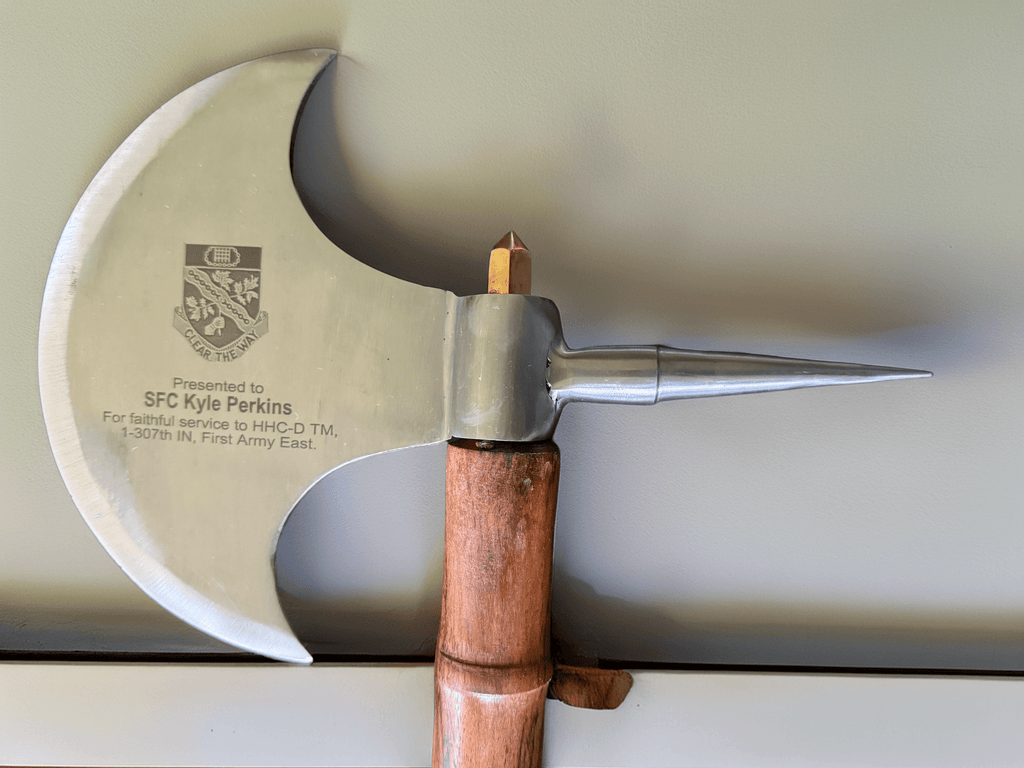 Personalized Studded Battle Axe | Game Day Football Apparel | LNS Laser Engraver Designer LLC