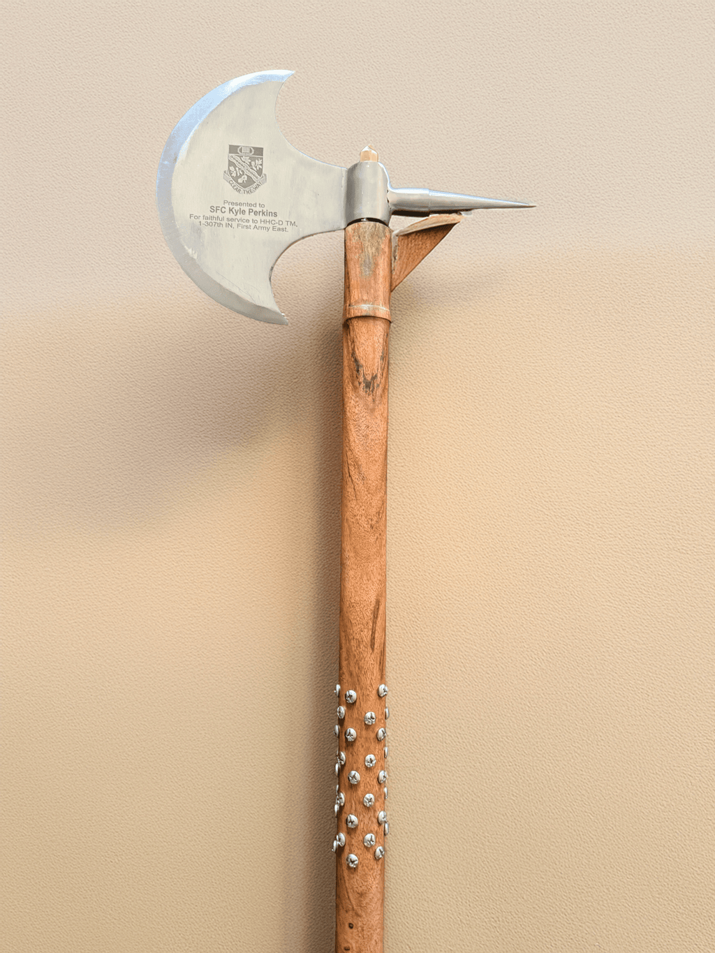 Personalized Studded Battle Axe | Game Day Football Apparel | LNS Laser Engraver Designer LLC