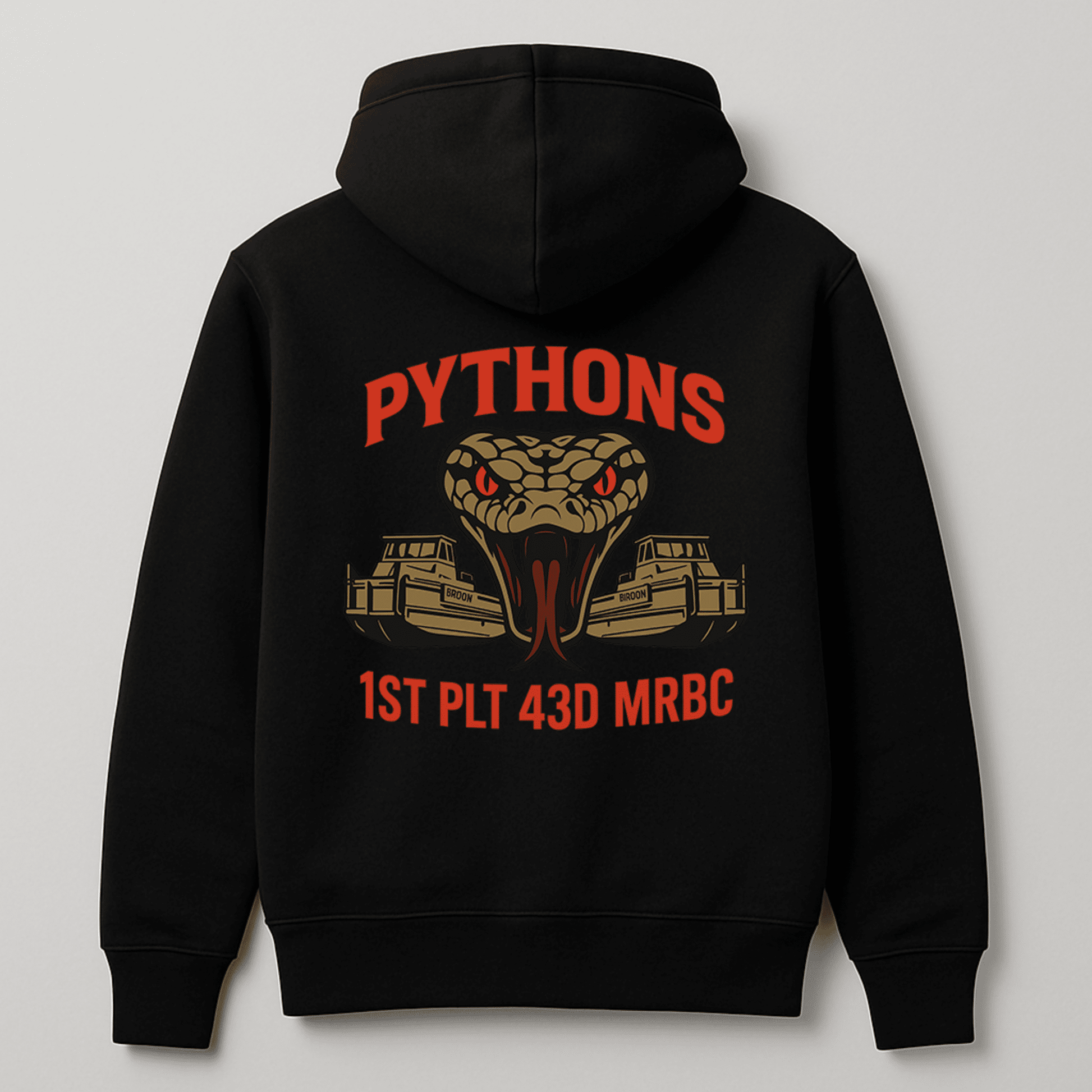 PYTHONS - 1st PLT 43D MRBC | Game Day Football Apparel | LNS Laser Engraver Designer LLC