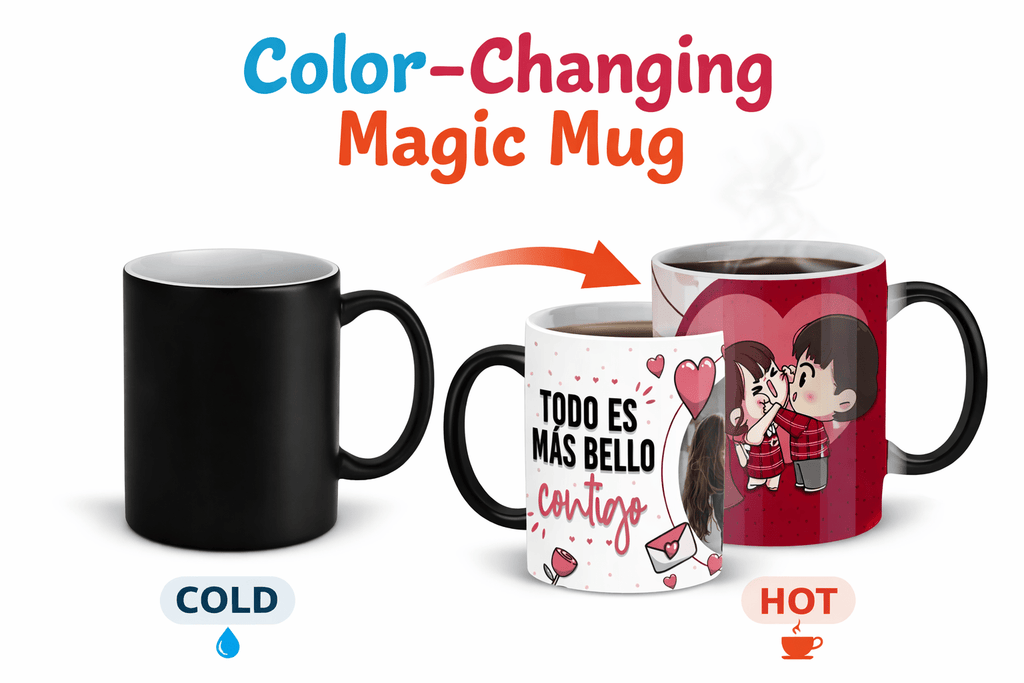 “Todo Es Más Bello Contigo” Personalized Photo Mug (English or Spanish) | Game Day Football Apparel | LNS Laser Engraver Designer LLC