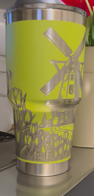Tulips Personalized YETI Rambler | Game Day Football Apparel | LNS Laser Engraver Designer LLC