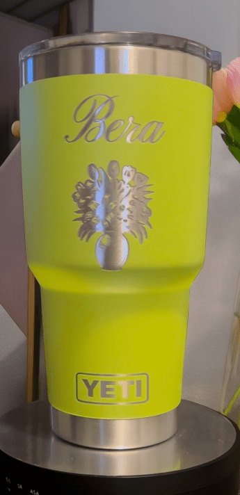 Tulips Personalized YETI Rambler | Game Day Football Apparel | LNS Laser Engraver Designer LLC