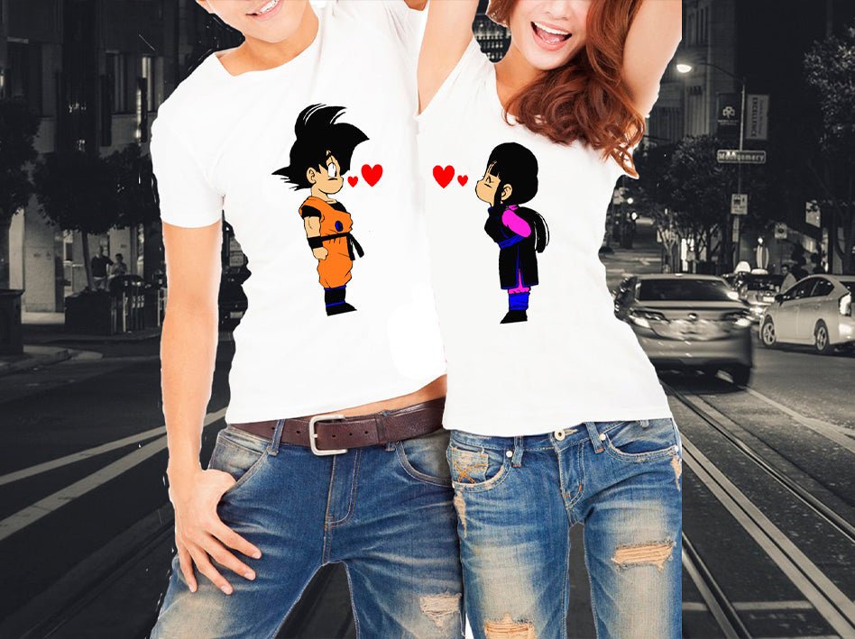 Women’s Anime Love Couple T-Shirt – Women Only | Game Day Football Apparel | LNS Laser Engraver Designer LLC