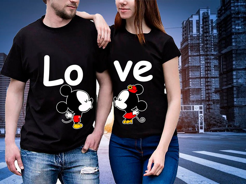 Women’s “Love” T-Shirt – Matching Couple Design (Women Only) | Game Day Football Apparel | LNS Laser Engraver Designer LLC